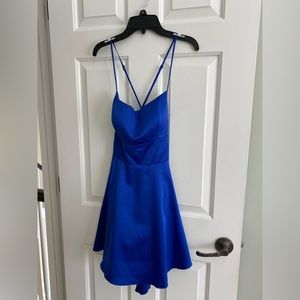Windsor Blue Homecoming/Special Occasion Lace up Dress